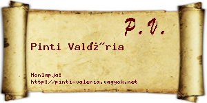 Pinti Valéria névjegykártya